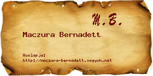 Maczura Bernadett névjegykártya